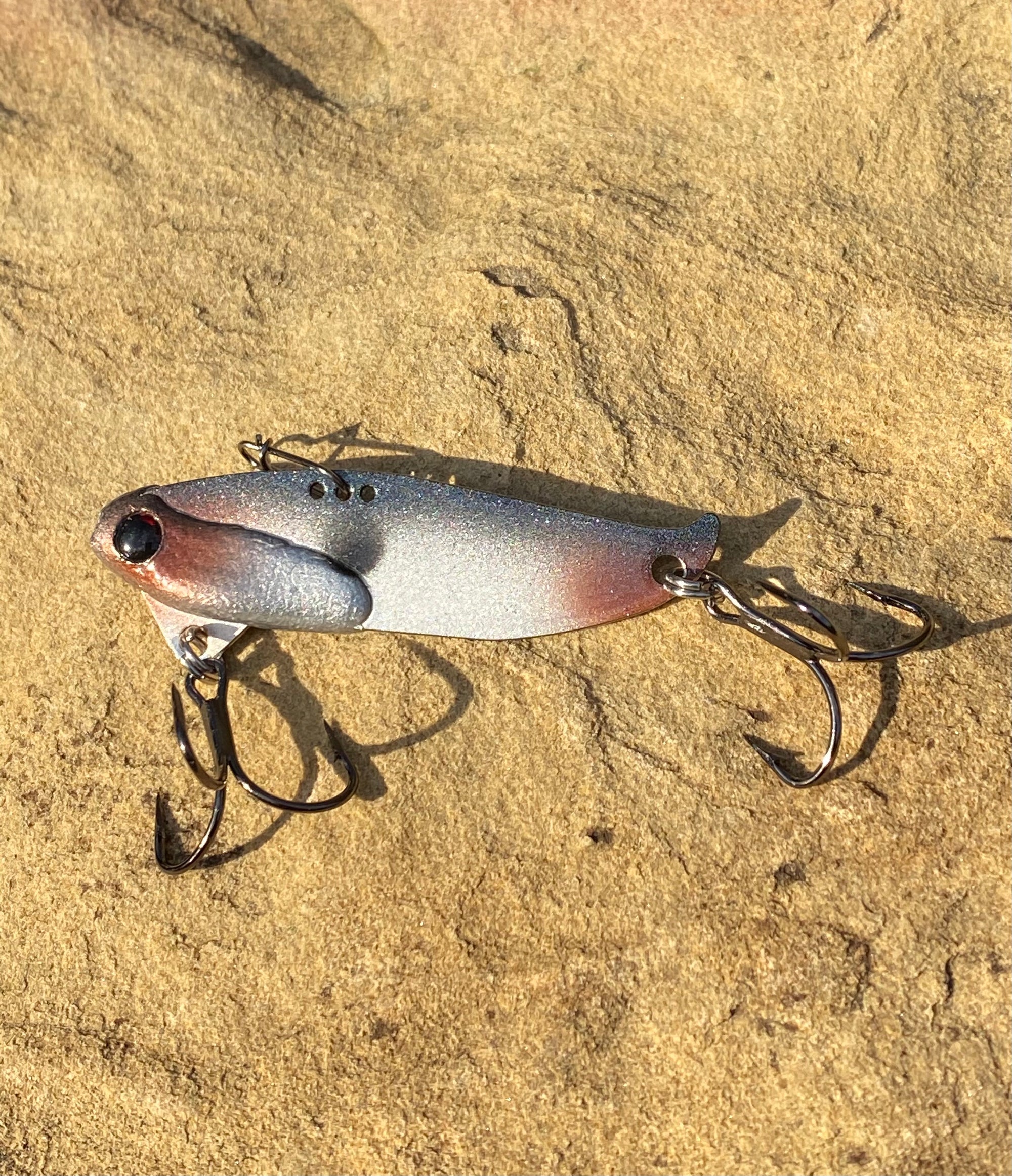 fishing buddy classic lure Custom Painted Silver Buddy 1/2 oz