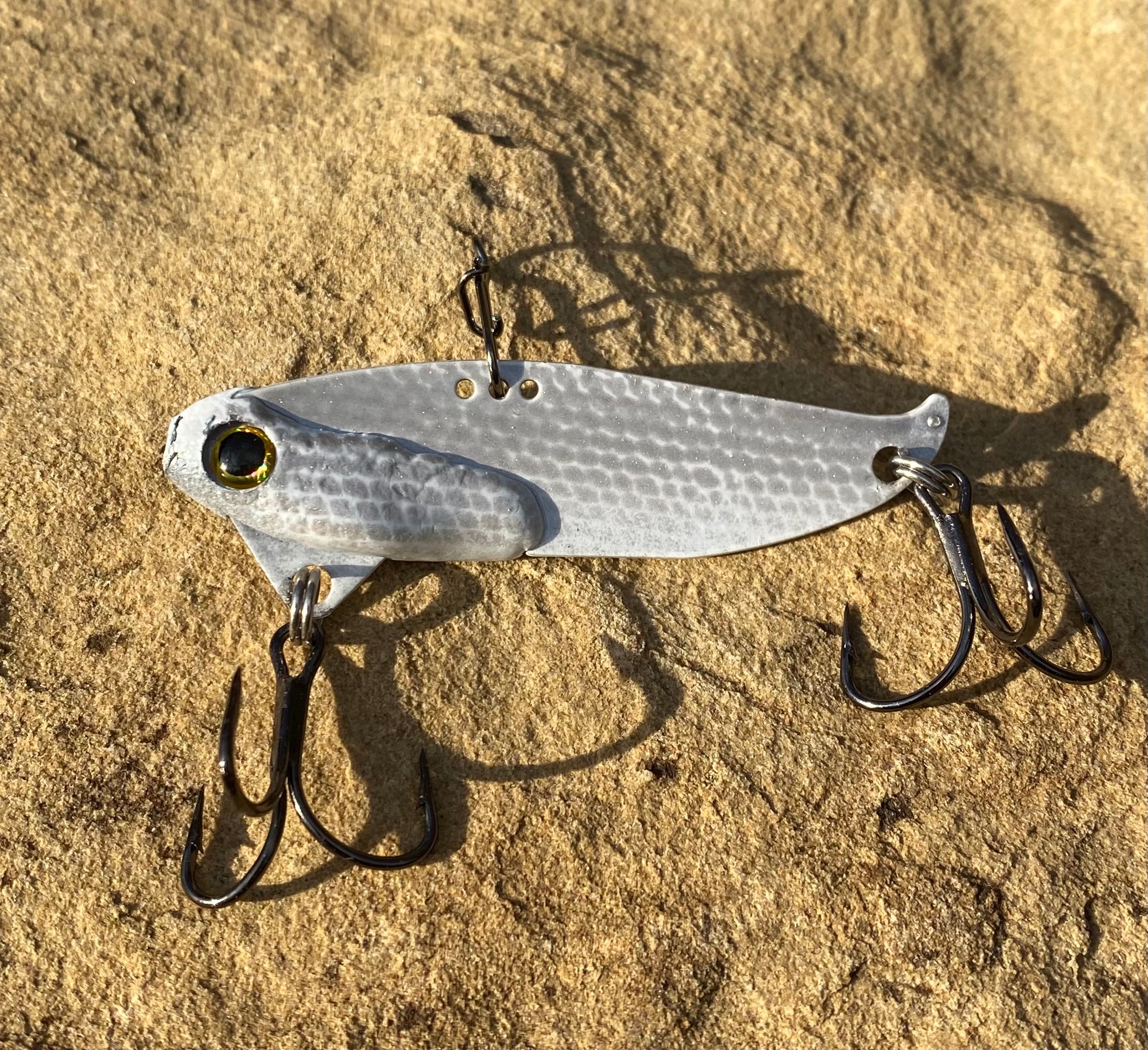 fishing buddy classic lure Custom Painted Silver Buddy 1/2 oz